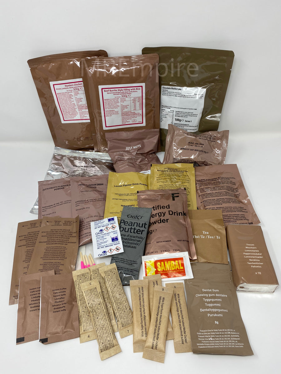 British Army MRE ORP Ration and cases from £13.99